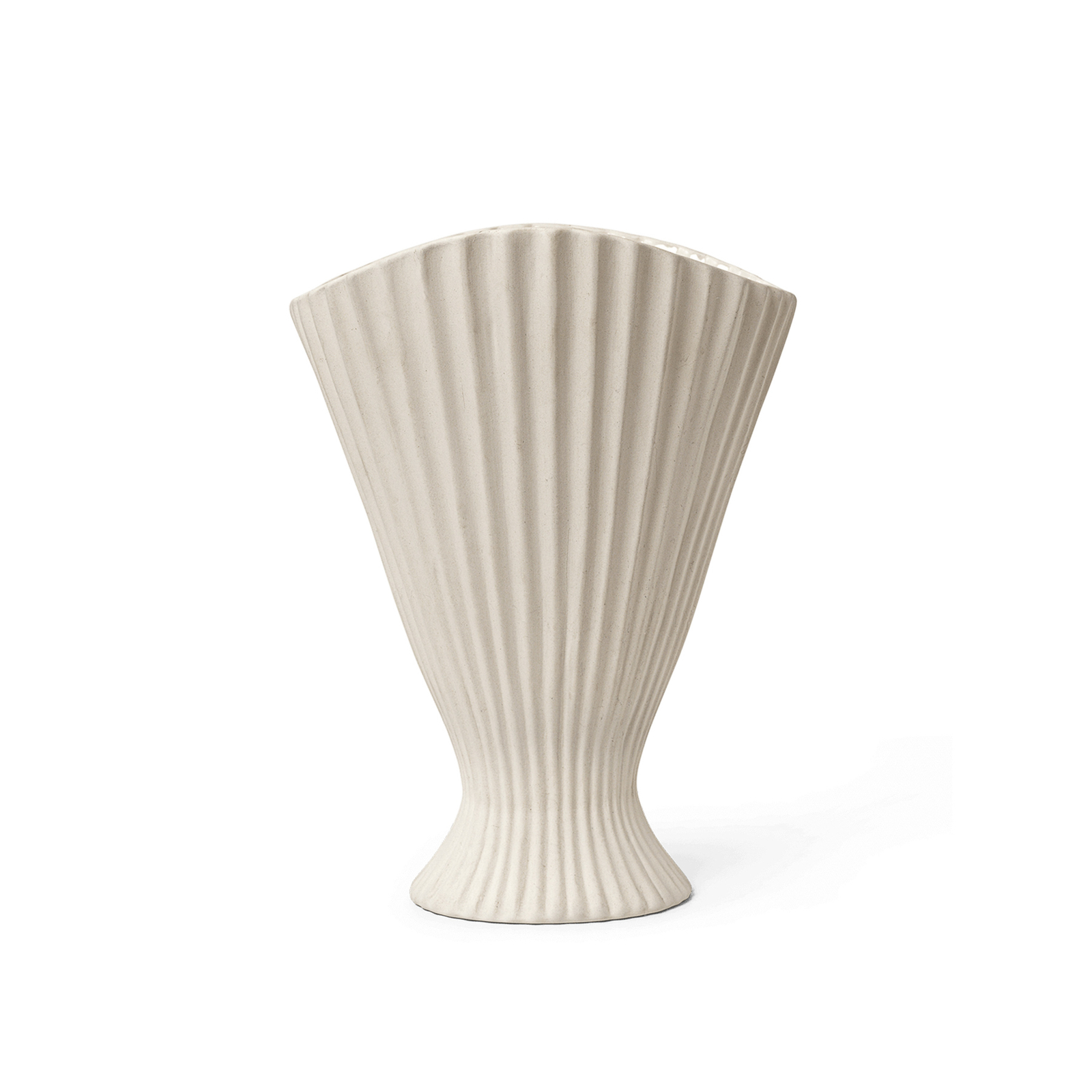 ferm LIVING Fountain vase, white, height 30.5 cm, ceramic