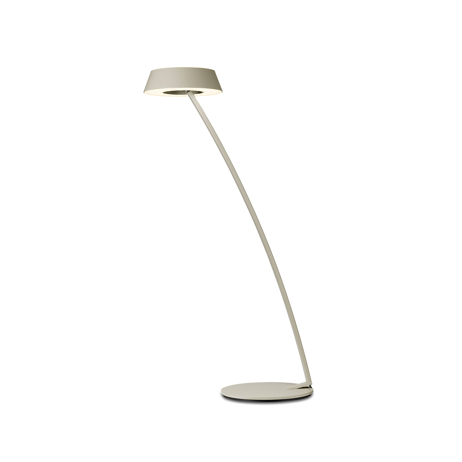 OLIGO Glance lampa stołowa LED wygięta kaszmir