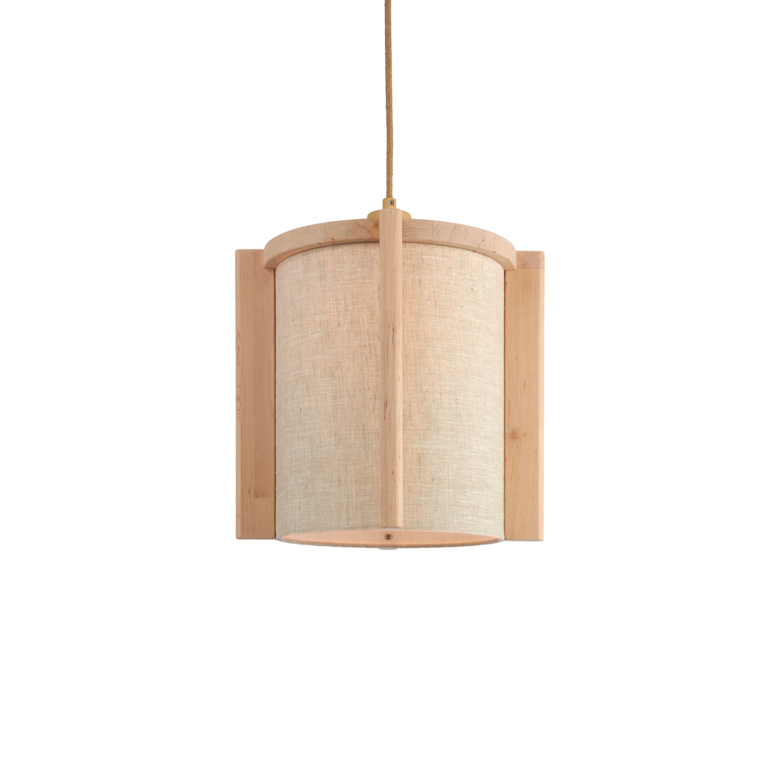 GOOD & MOJO Candeeiro suspenso Corsica, natural, madeira de amieiro, E27