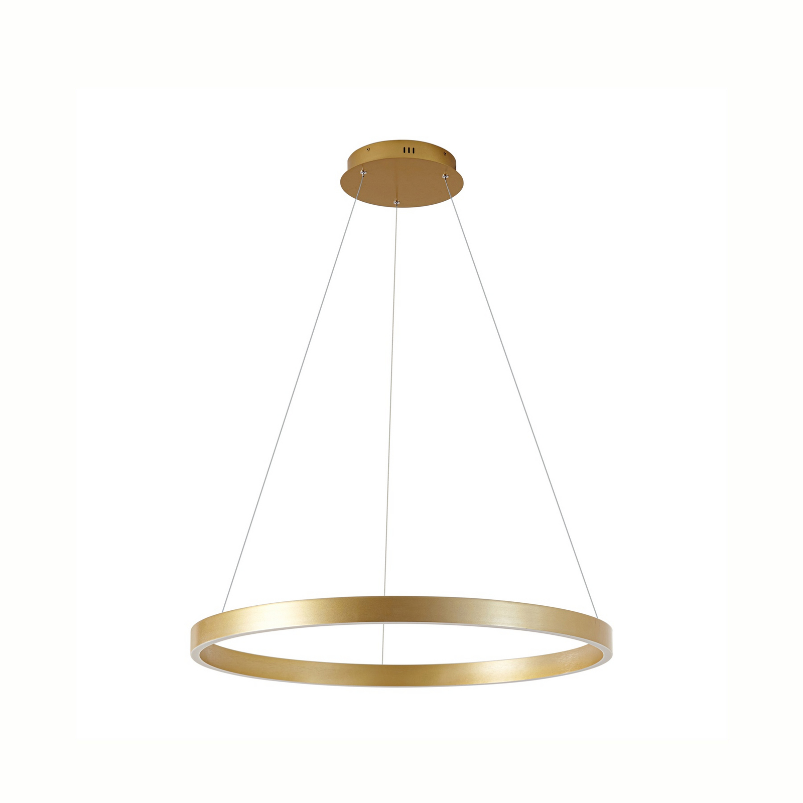 Lucande LED Pendant lamp Yonam, gold, Ø 80cm
