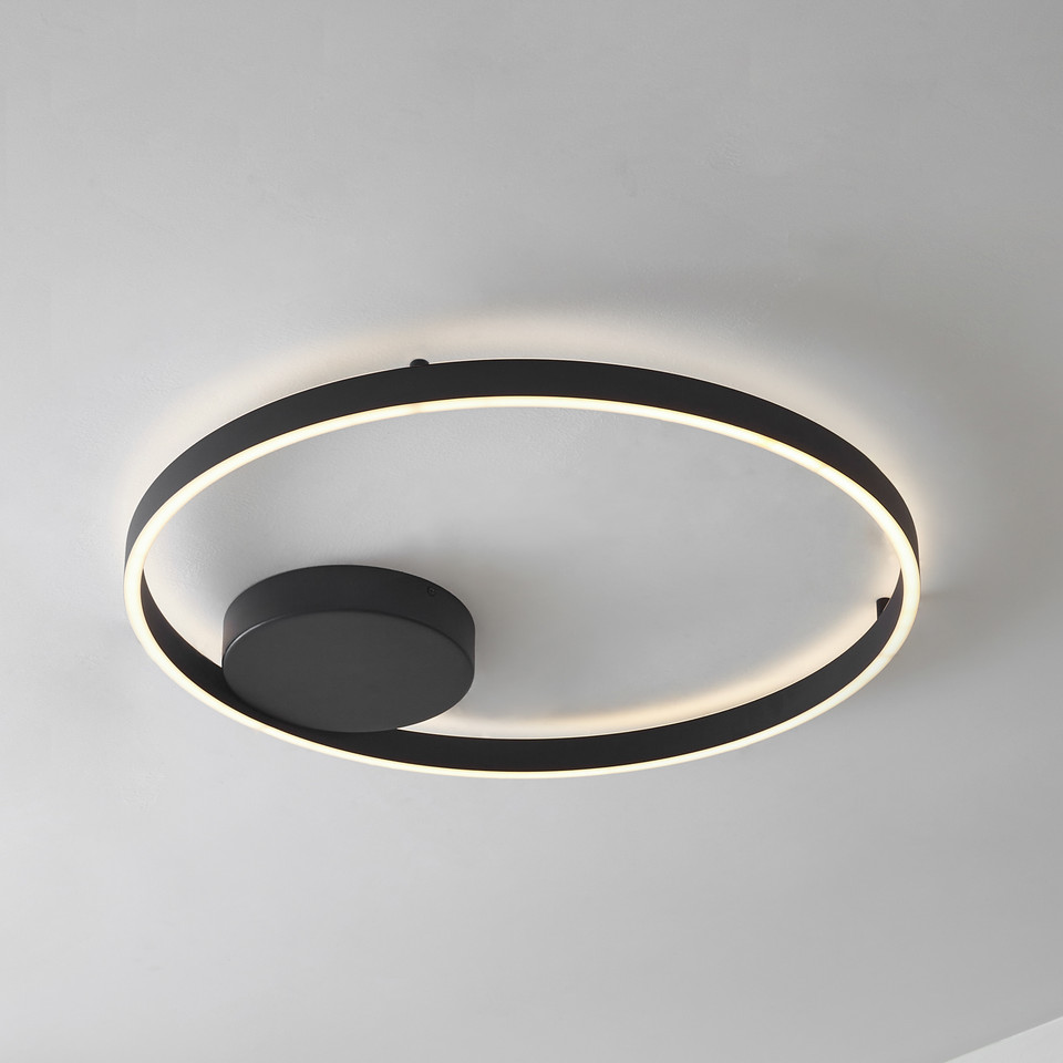 Lucande Moise Smart LED-taklampa, svart från Lucande