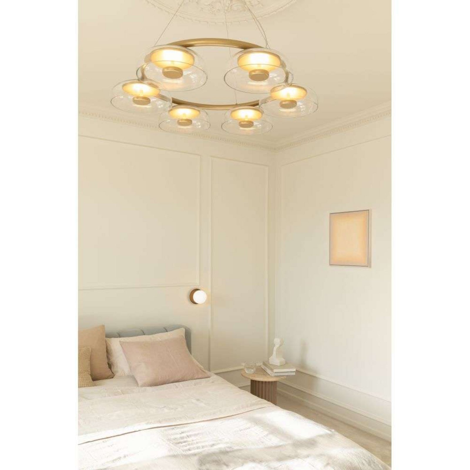 Blossi 6 Chandelier Nordic Gold/Clear - Nuura