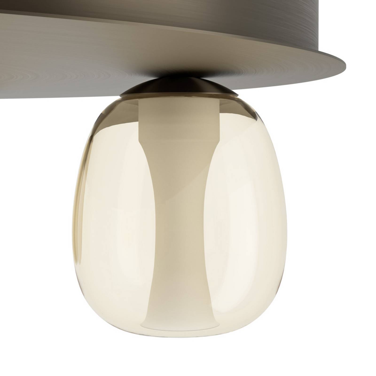 Stars of Light LED plafondlamp FERRO 56 cm, 7 lampen, brons/bruin