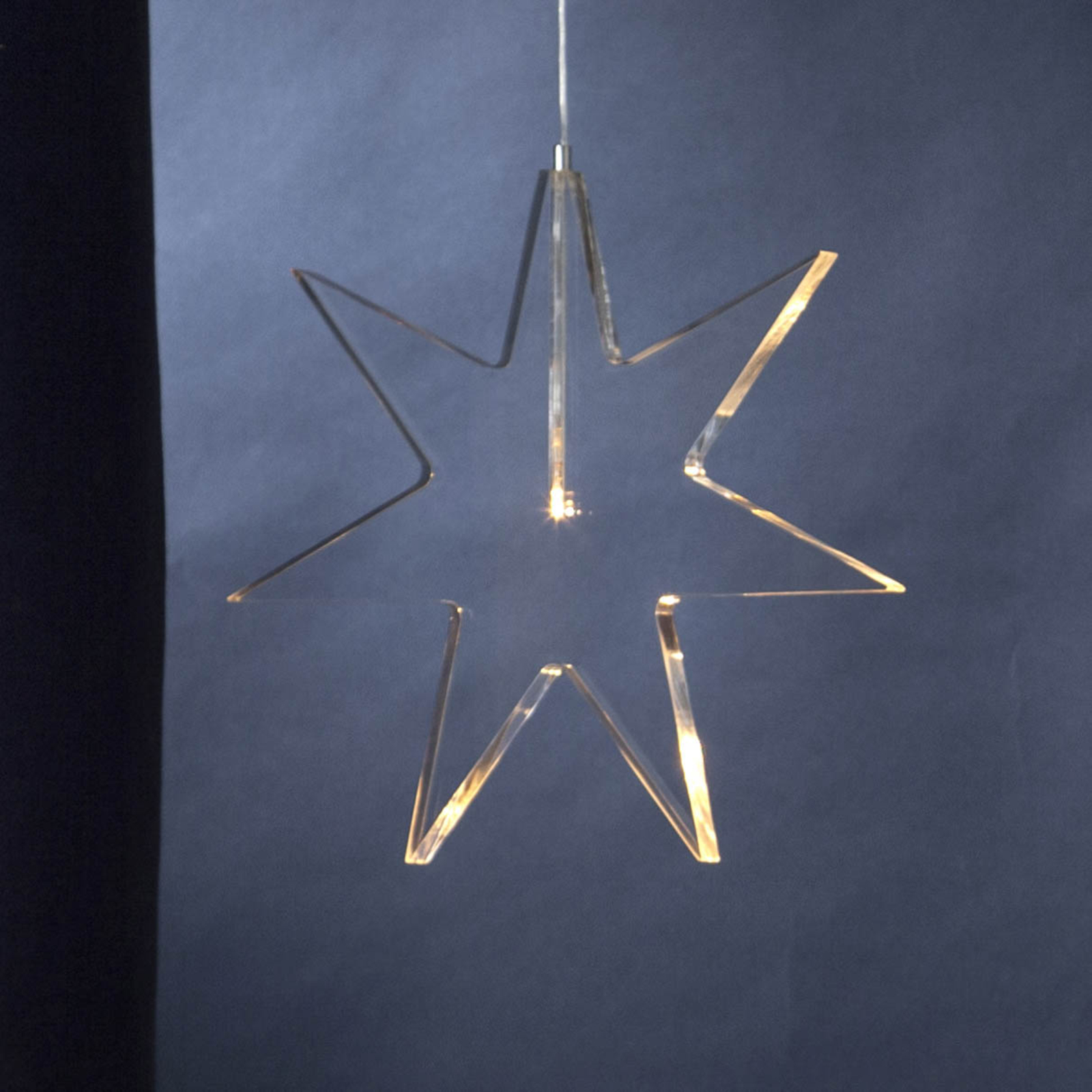 Průhledná LED hvězda - dekorativní lampa Karla