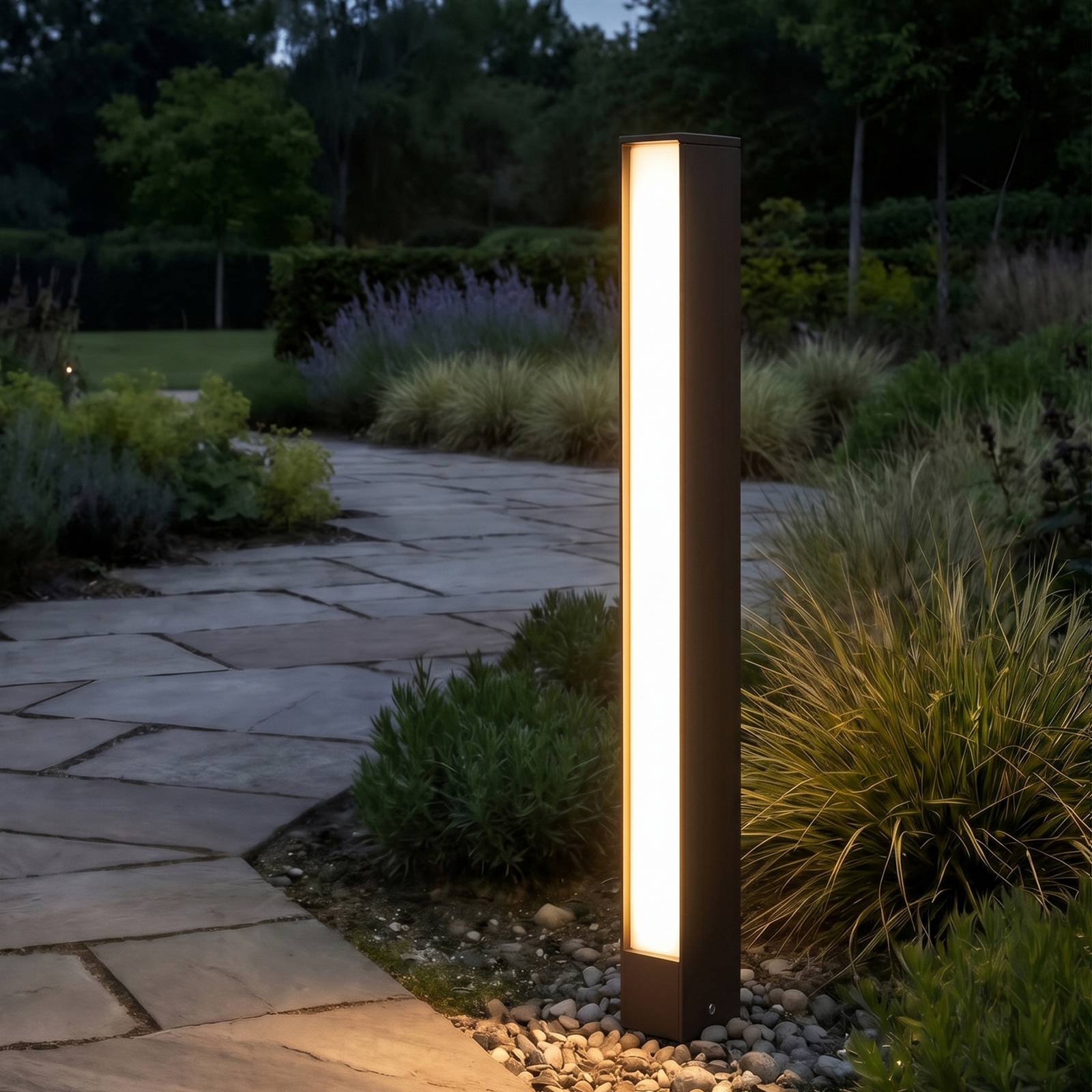 Lucande LED-Wegeleuchte Lirka, Höhe 60 cm, rost, IP65