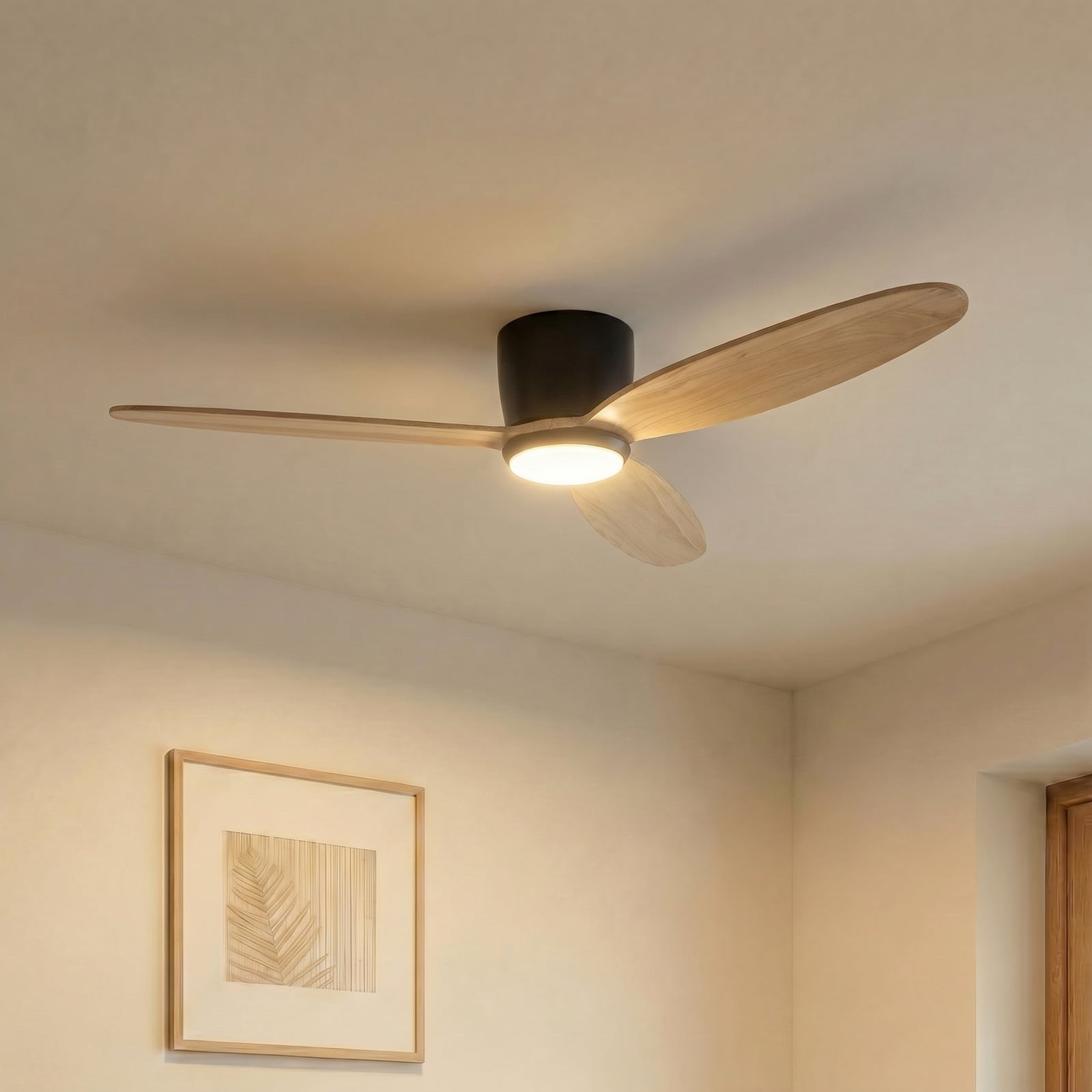 Lucande LED plafondventilator Lignia, Ø 132 cm, CCT, dimbaar Lucande LED plafondventilator Lignia, Ø 132 cm, CCT, dimbaar