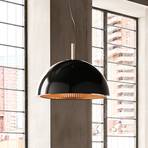 LEDS-C4 Umbrella pendant light, black-gold, steel, Ø 100 cm