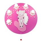 Pony ceiling light in pink and magenta, five-bulb