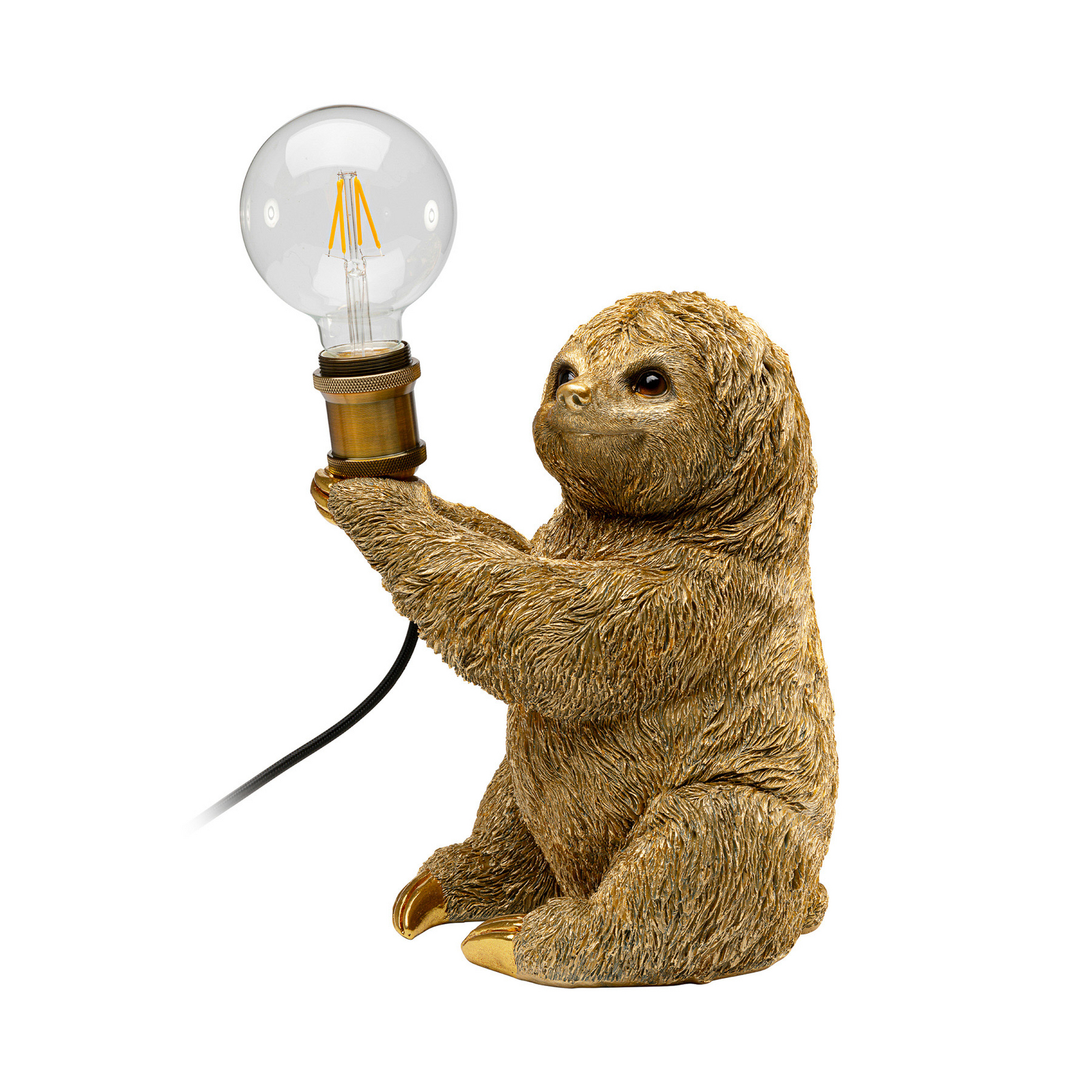Lampada da tavolo KARE Animal Sloth, color oro, altezza 30 cm, E14