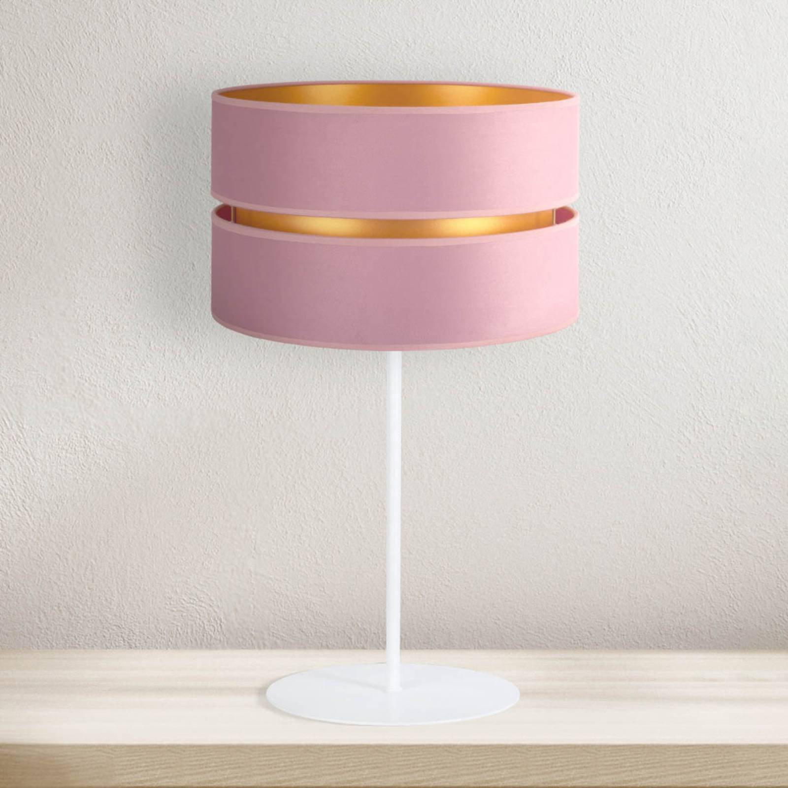 Golden Duo asztali lámpa 50 cm rózsaszín/arany