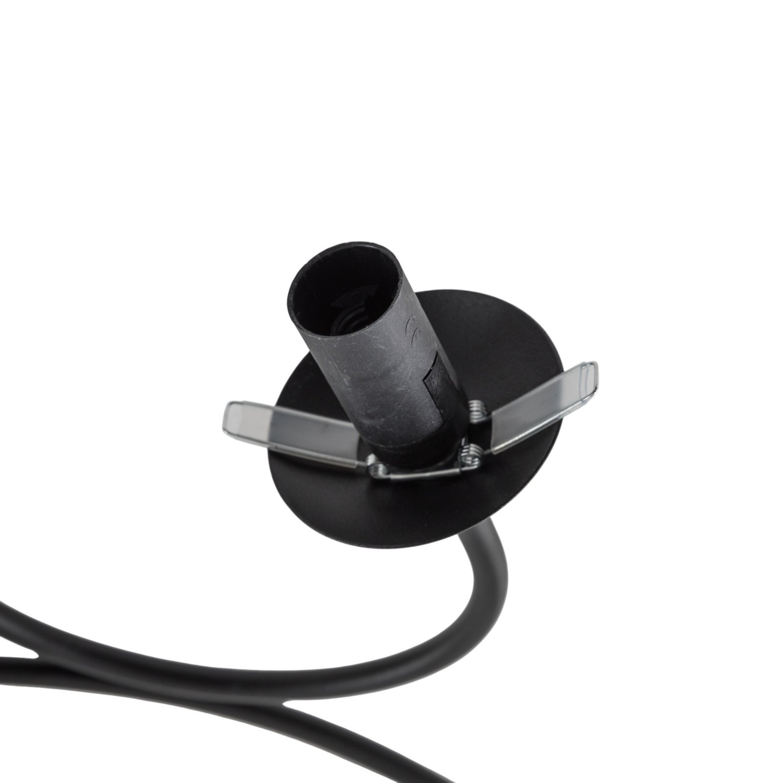 Vibra ceiling lamp, smoke grey/black, length 97 cm, 6-bulb.