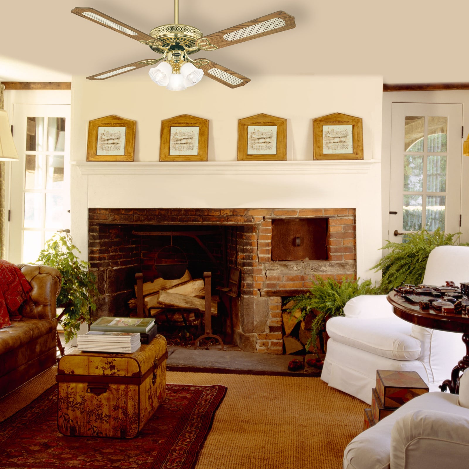 Monarch Trio Deckenventilator, messing, leise - Westinghouse