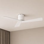 Ventilateur de plafond Lucande Ventoro, Ø 132 cm, blanc, métal