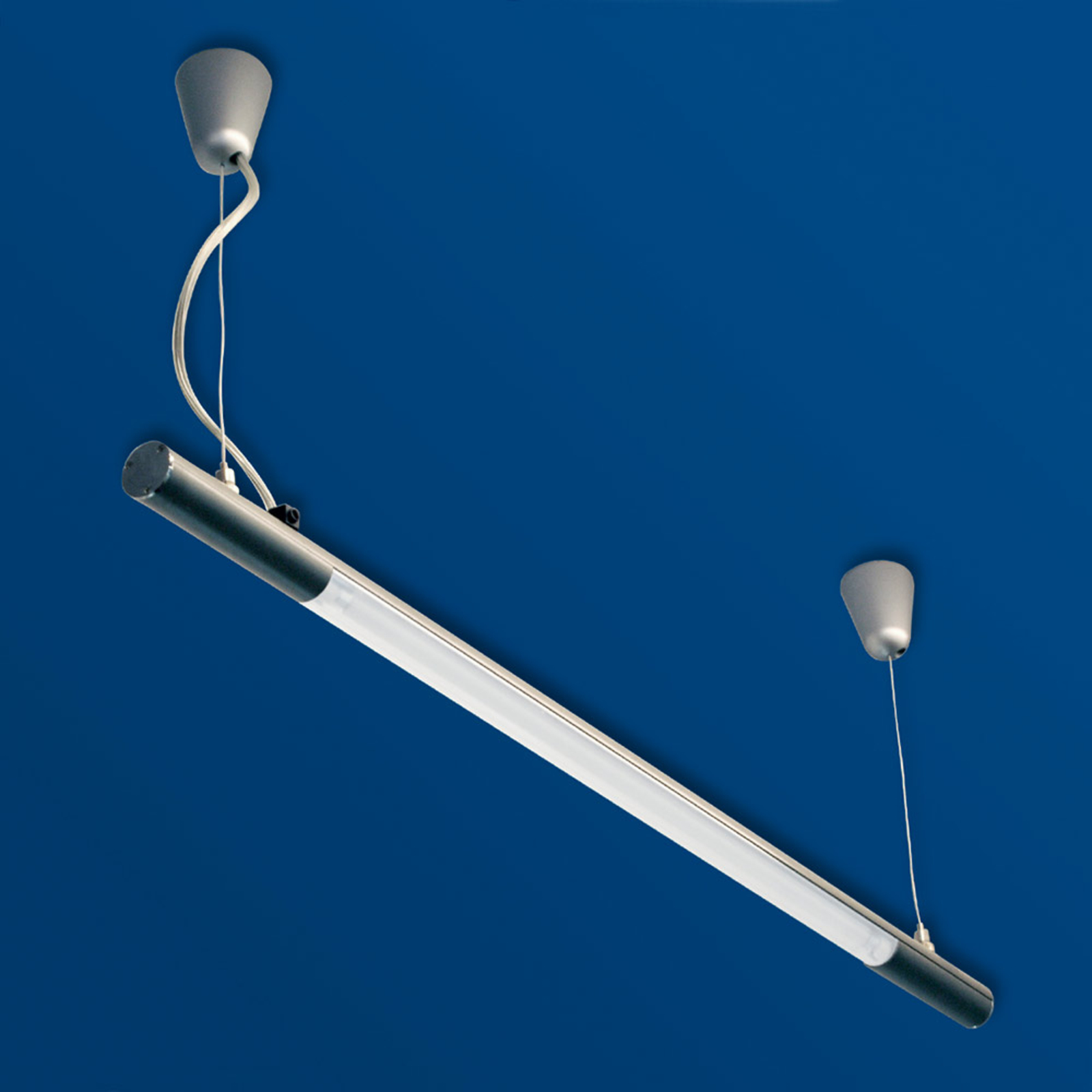 Pamalux Slim hanging light Nelas 28 W satin-finished cover, for Workroom / Office, metal, G5, 28 W, energy efficiency: A, L: 148.5 cm