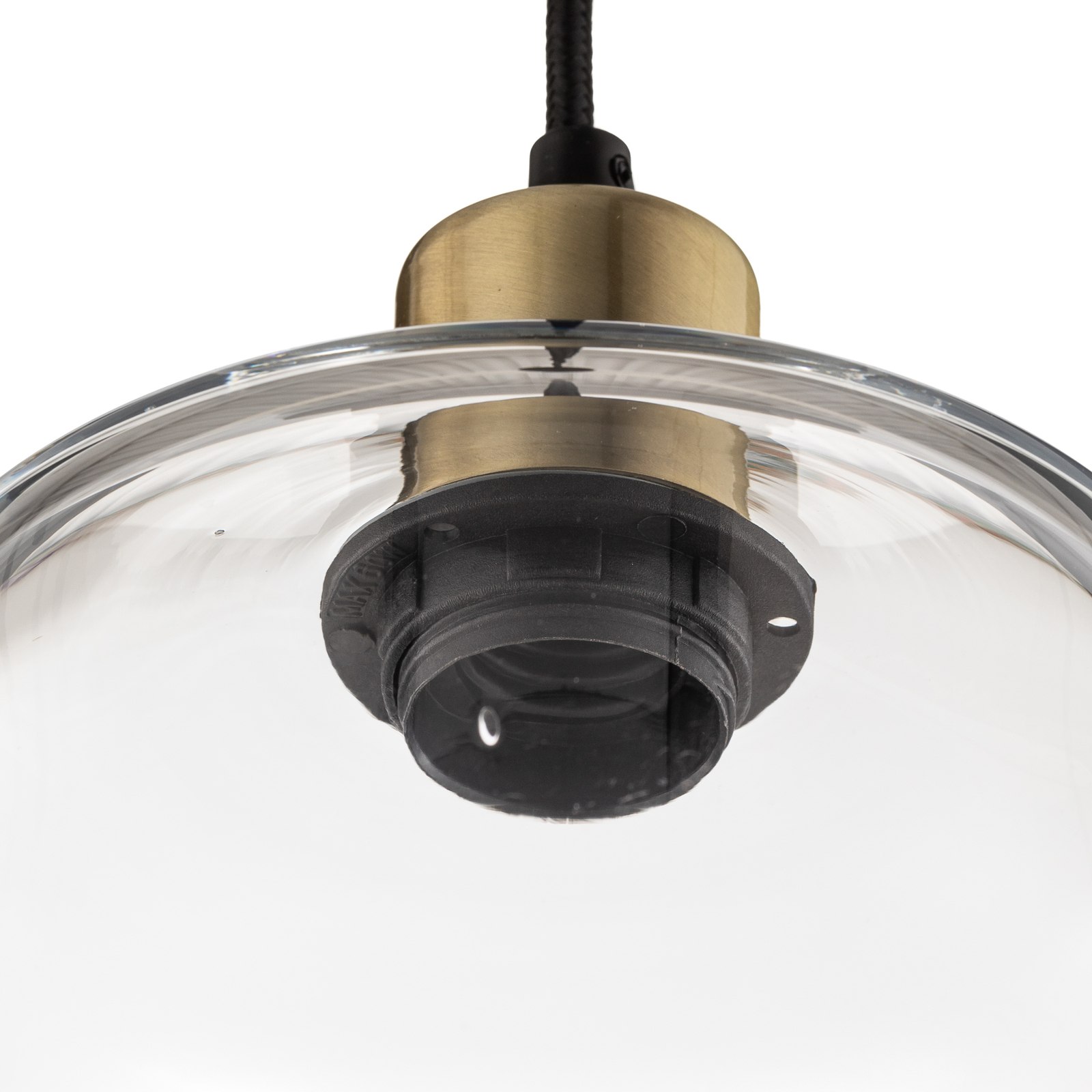 Hanglamp met helder glazen kap Ø 17cm