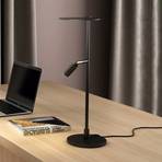 Lámpara de mesa LED Kelly foco ajustable negro/oro
