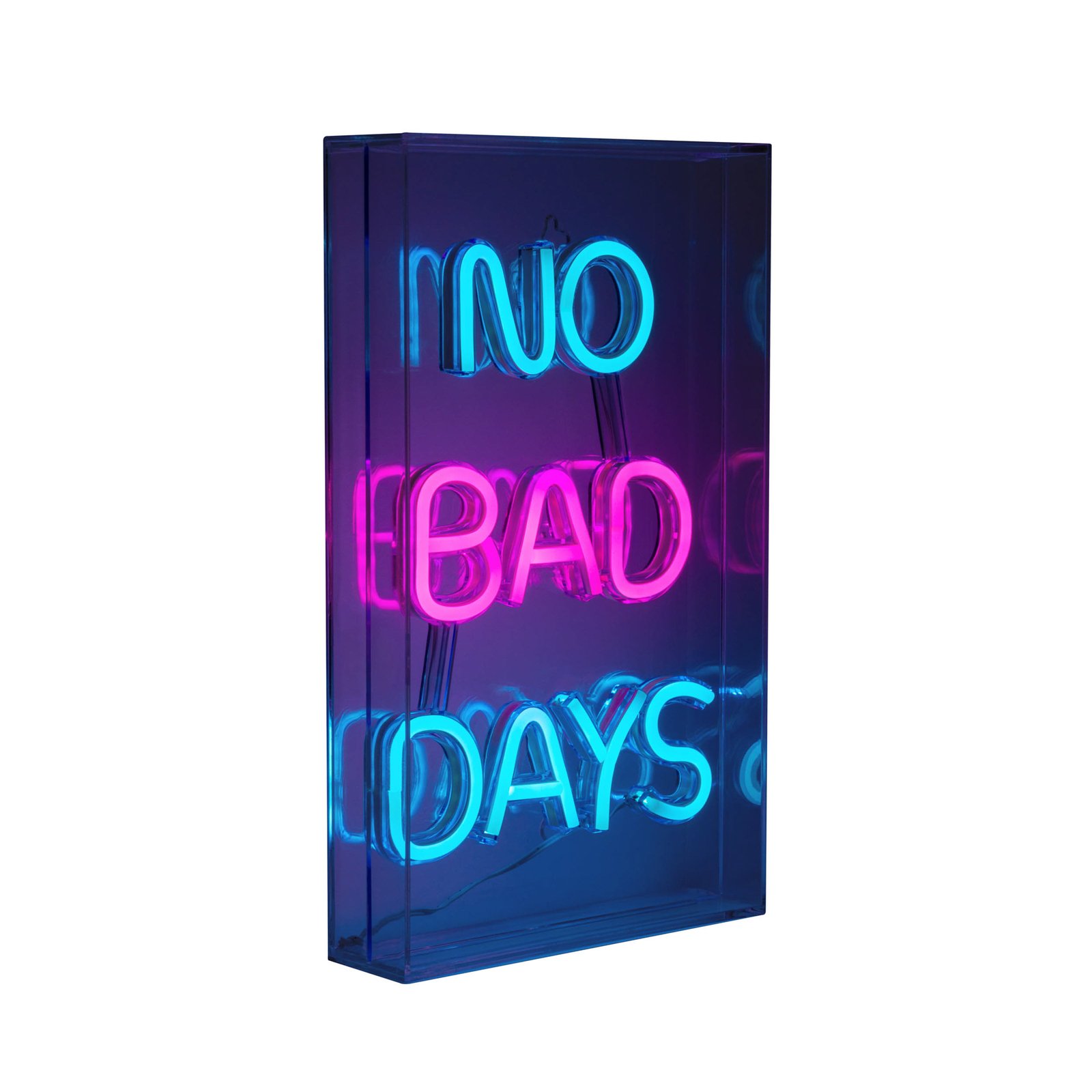 Aplique de pared LED No Bad Days, transparente, 30x18 cm plástico USB RGB