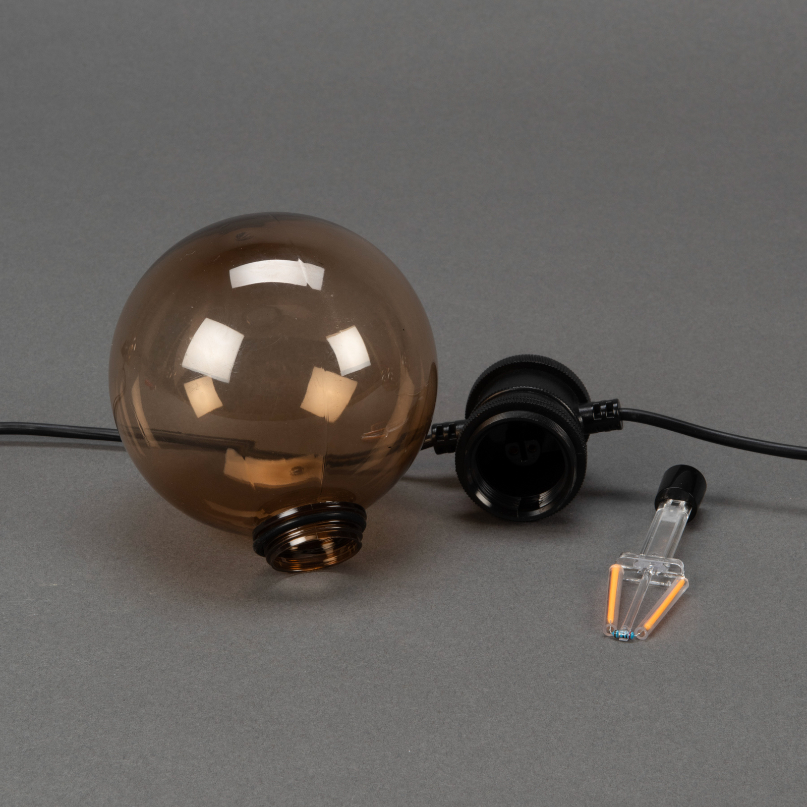 LED solar fairy lights, 7W, brown, IP44, 1800K LED solar fairy lights, 7W, brown, IP44, 1800K