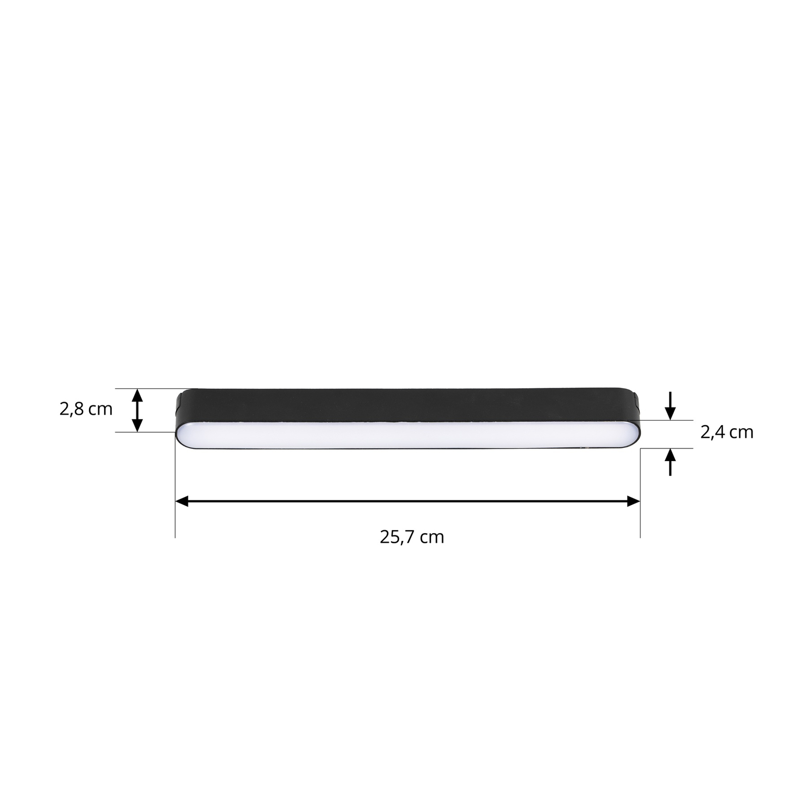 Lindby LED-strip 48 V Lumaro,sort,10W,plast,dæmpbar