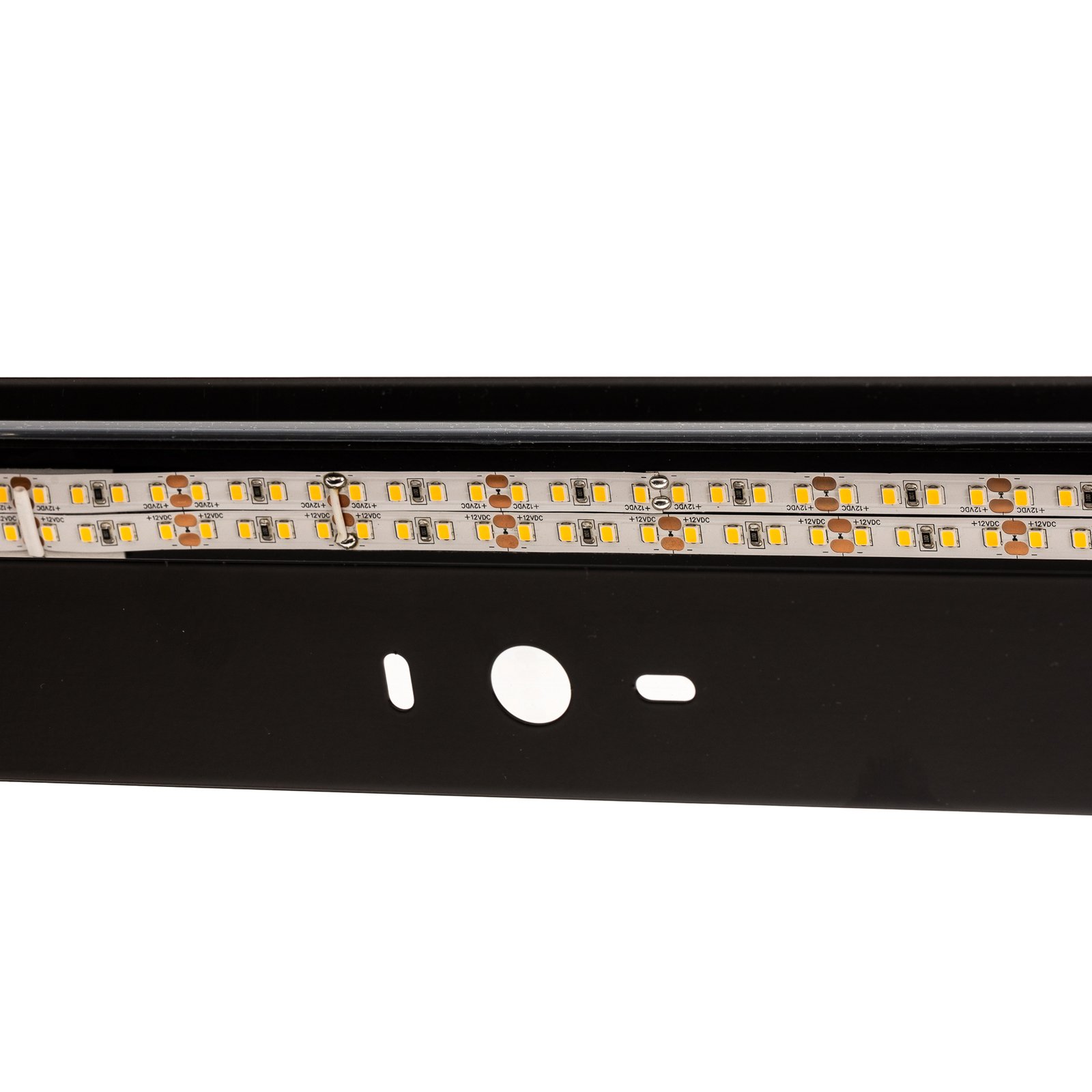 Mera LED-vegglampe, bredde 80 cm, svart, 4000K