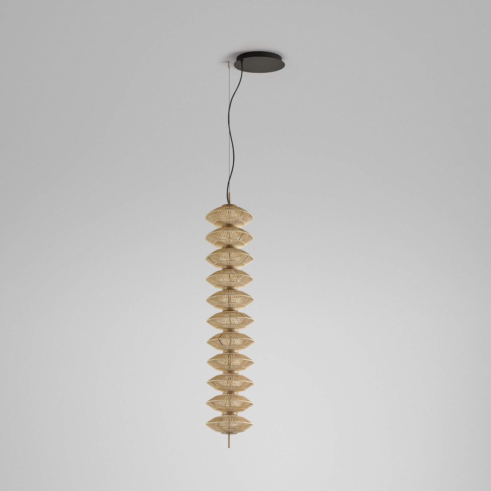 Lampada LED a sospensione Bover Yuyun S/11S da incasso dimmerabile 0-10V beige