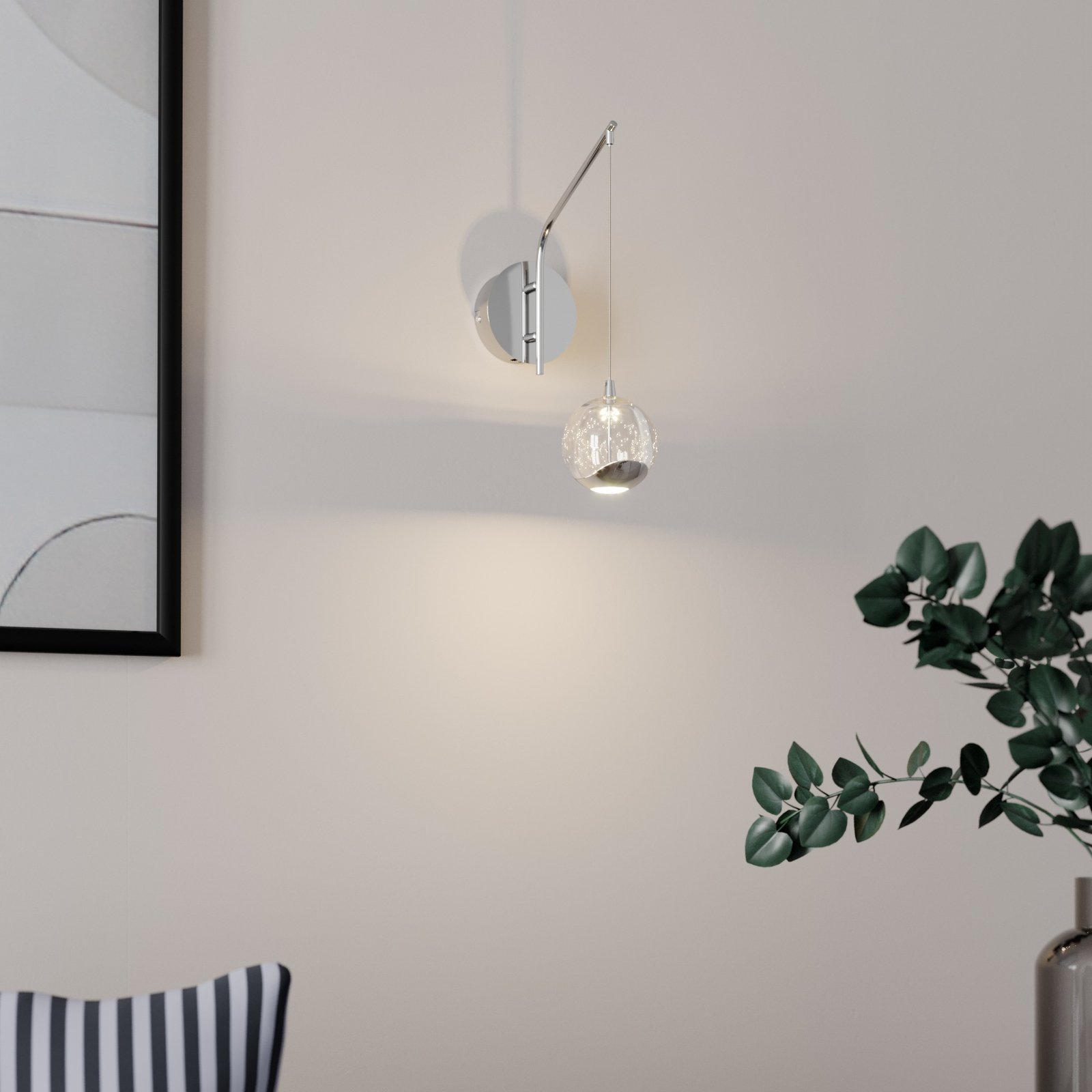 Hayley LEDWall Lamp Chrome - Lucande