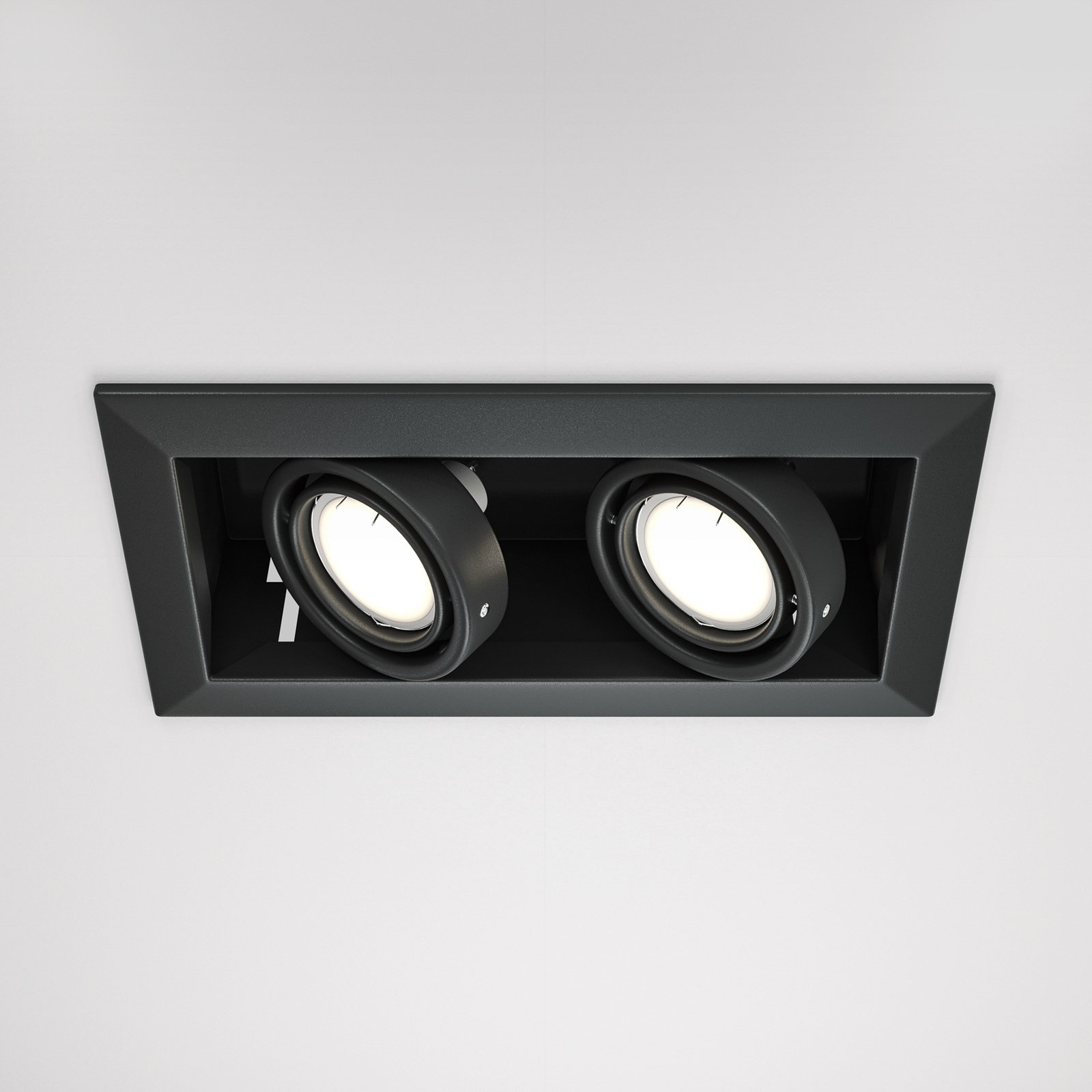 Maytoni recessed light Metal, black, 25 x 13 cm, 2-bulb