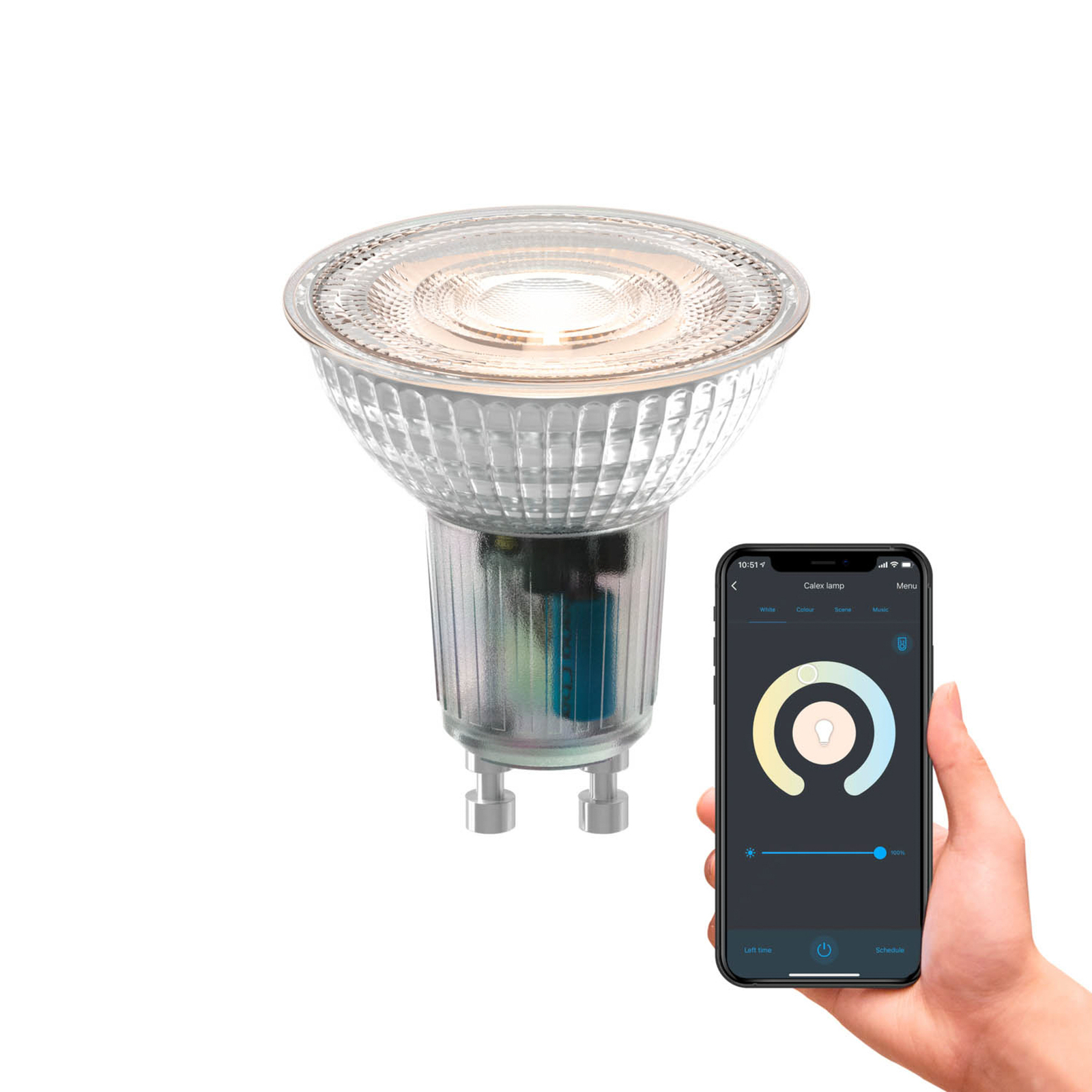 Calex Smart LED-Reflektor GU10 4,9W 2.200-4.000K