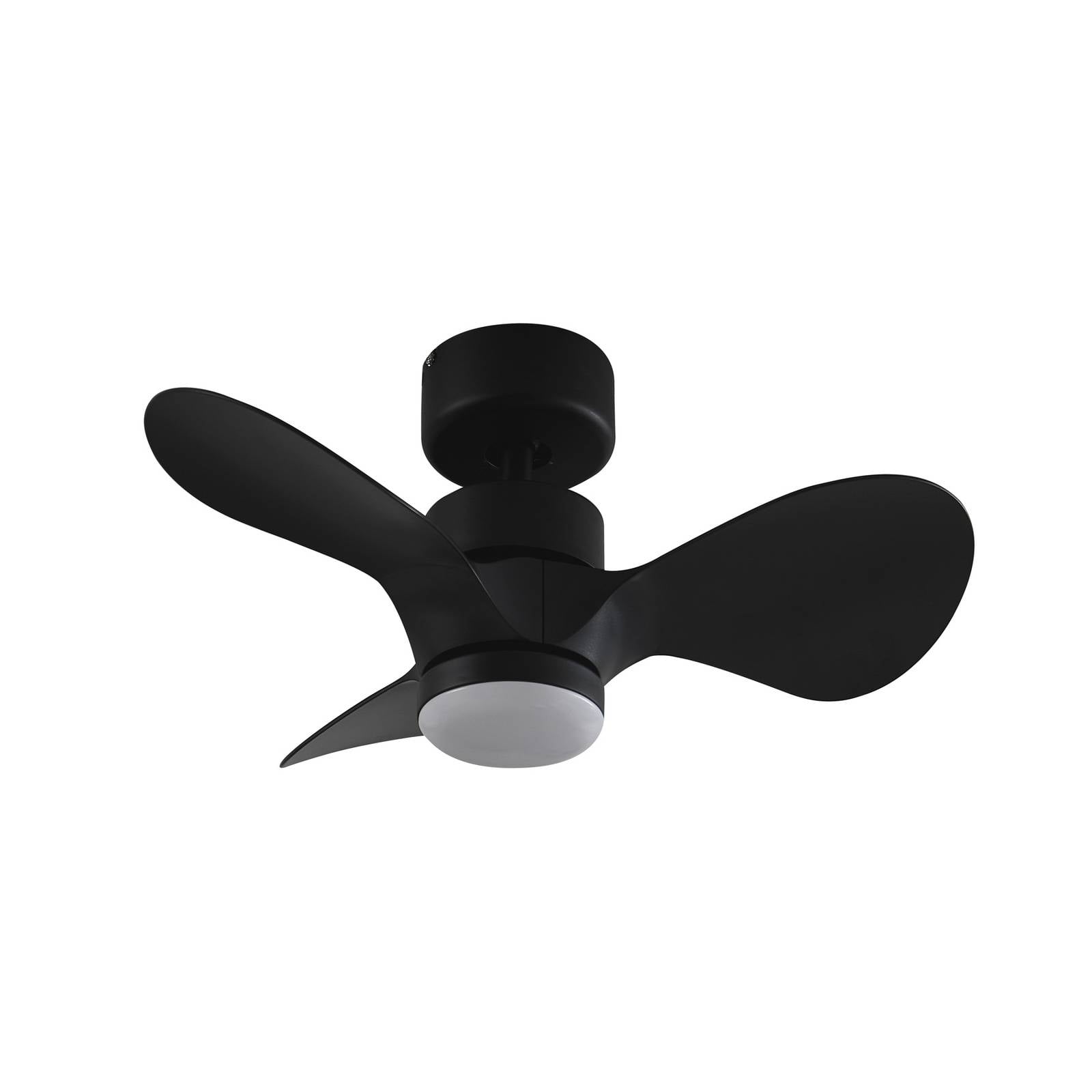 Lindby LED-Deckenventilator Enon, schwarz, DC-Motor, leise