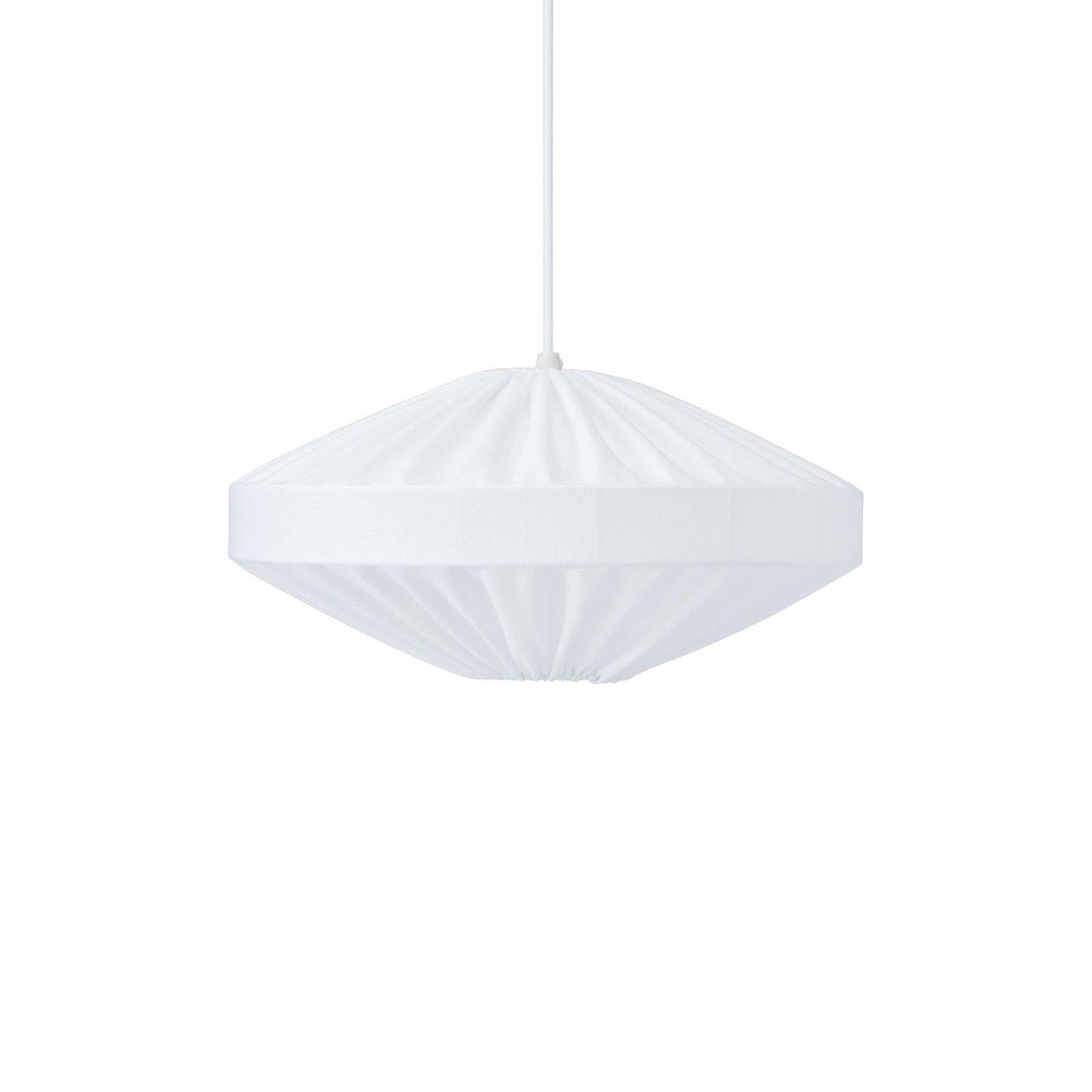 PR Home Hängeleuchte Edith, Ø 38 cm, Baumwolle, weiß