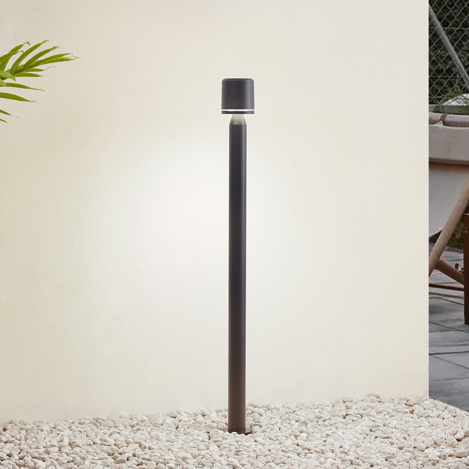 Lindby LED path light Amila, black, aluminium, IP54