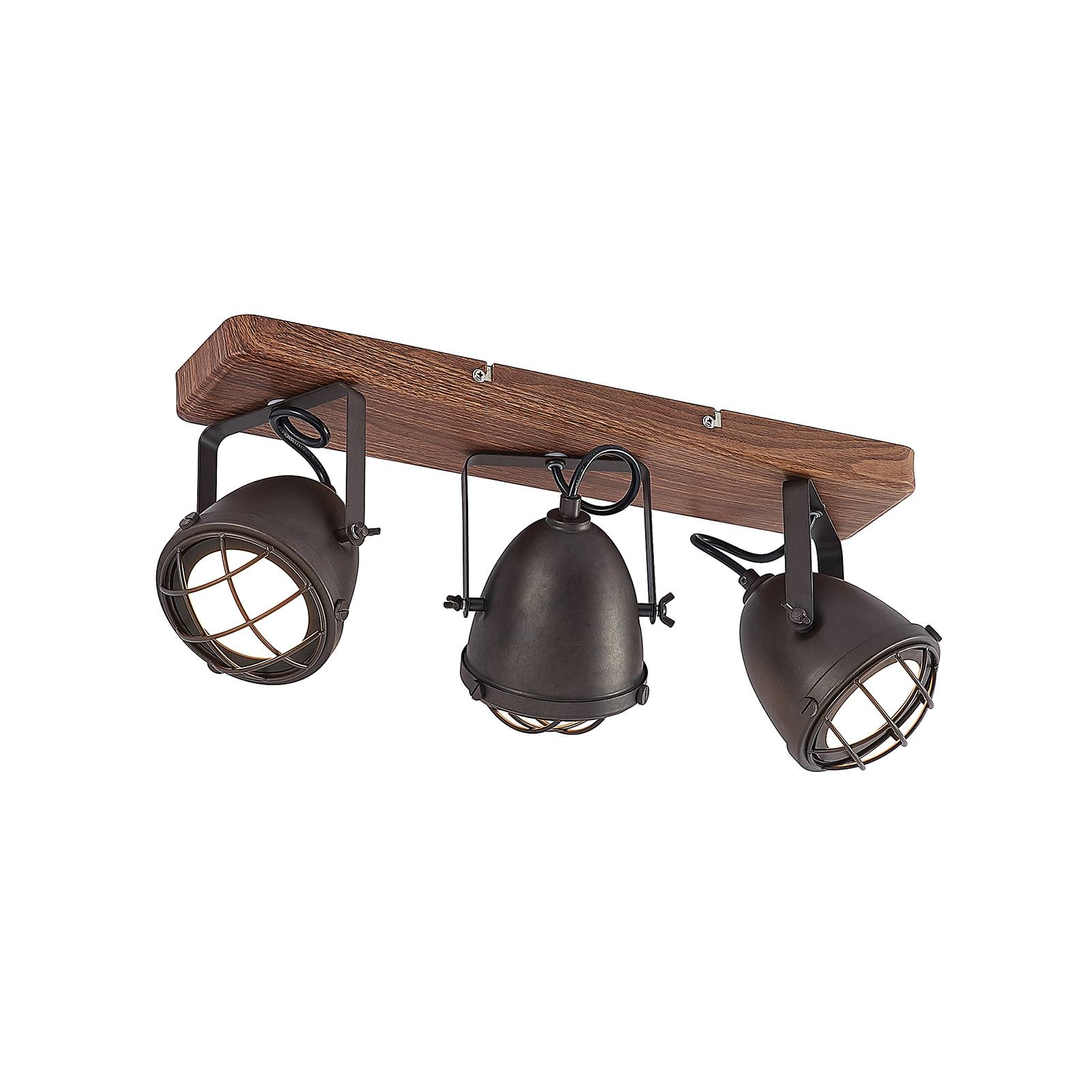 Lindby Adeon LED ceiling light, three-bulb, for Living / Dining Room, metal, GU10, 5 W, L: 45 cm, W: 13.5 cm, H: 21 cm