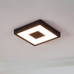 LED-Außendeckenleuchte Iphias 2, 21x21 cm, schwarz