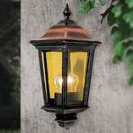 Antoine outdoor wall light, half-lantern