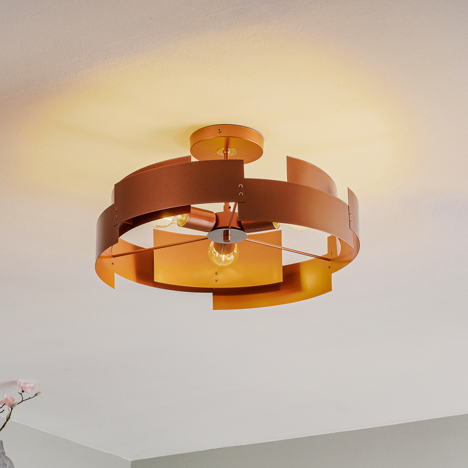 Tori ceiling light, copper