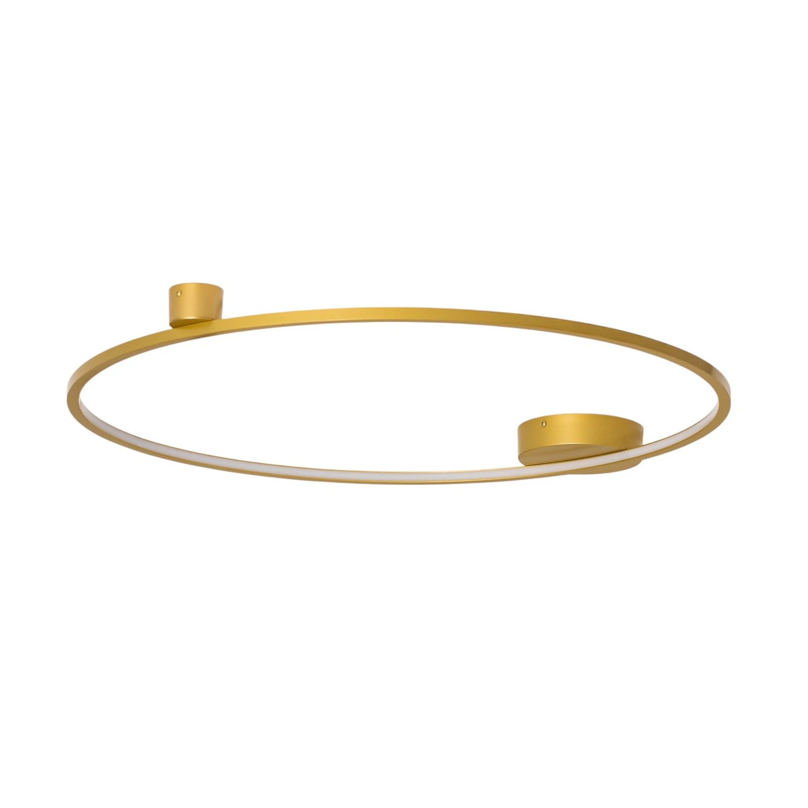 Plafón LED Saturno, dorado, Ø 80 cm, metal, 4000 K