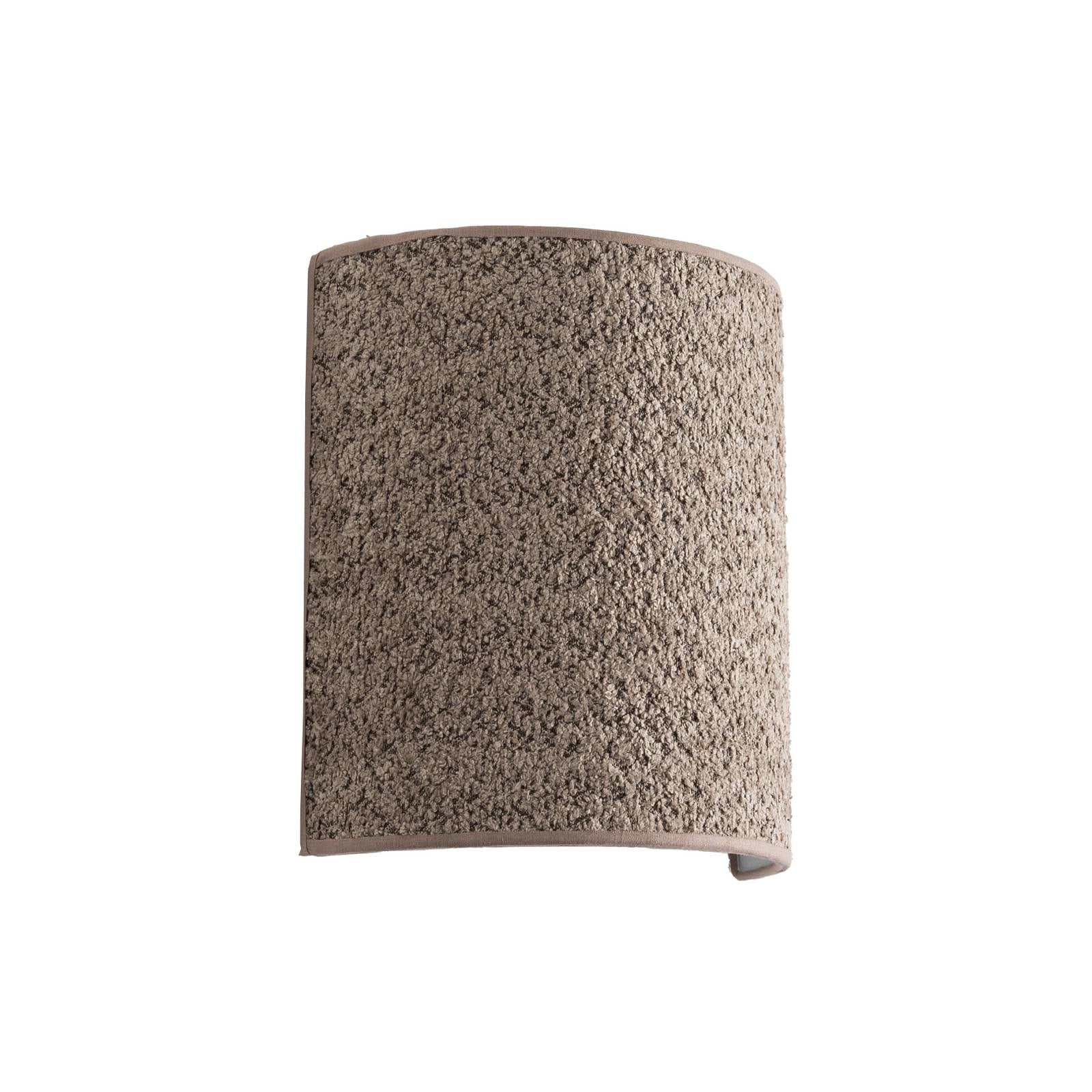Wandleuchte Boucle aus Stoff, cappuccino