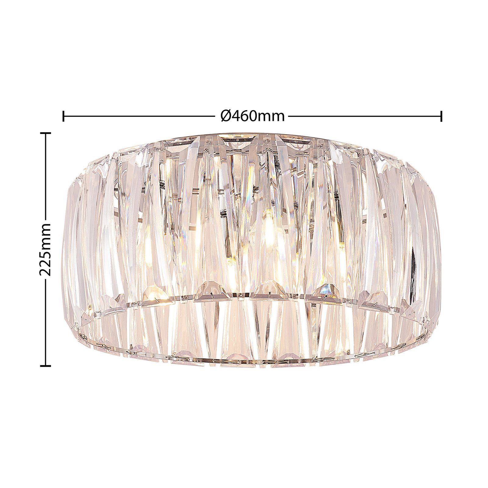 Sofia Mennyezeti Lámpa Transparent/Chrome - Lindby