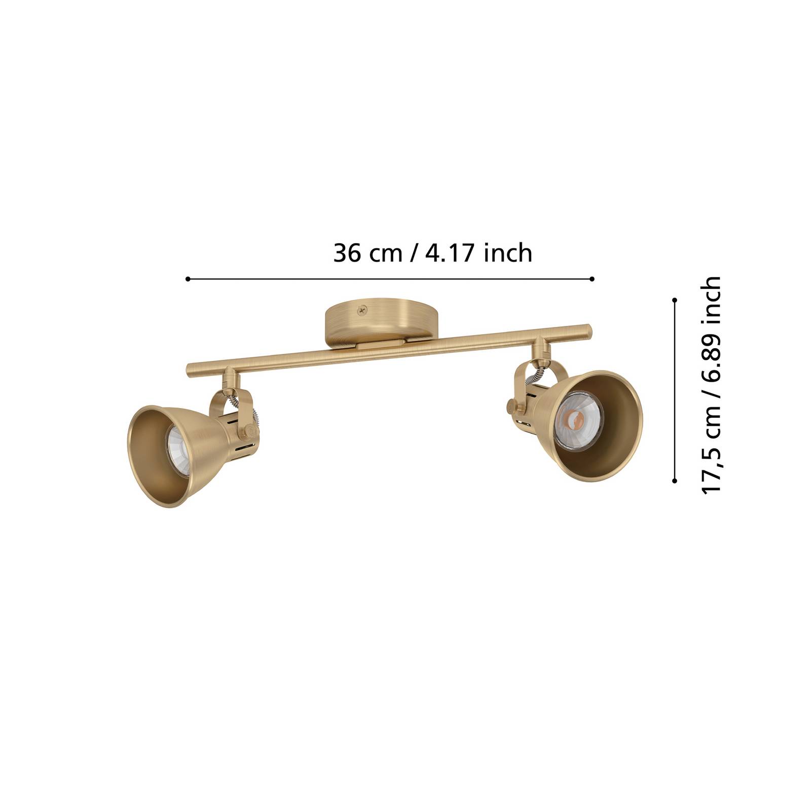  Eglo Eglo Seras Downlight, Brushed Brass-gold, 2-bulb 