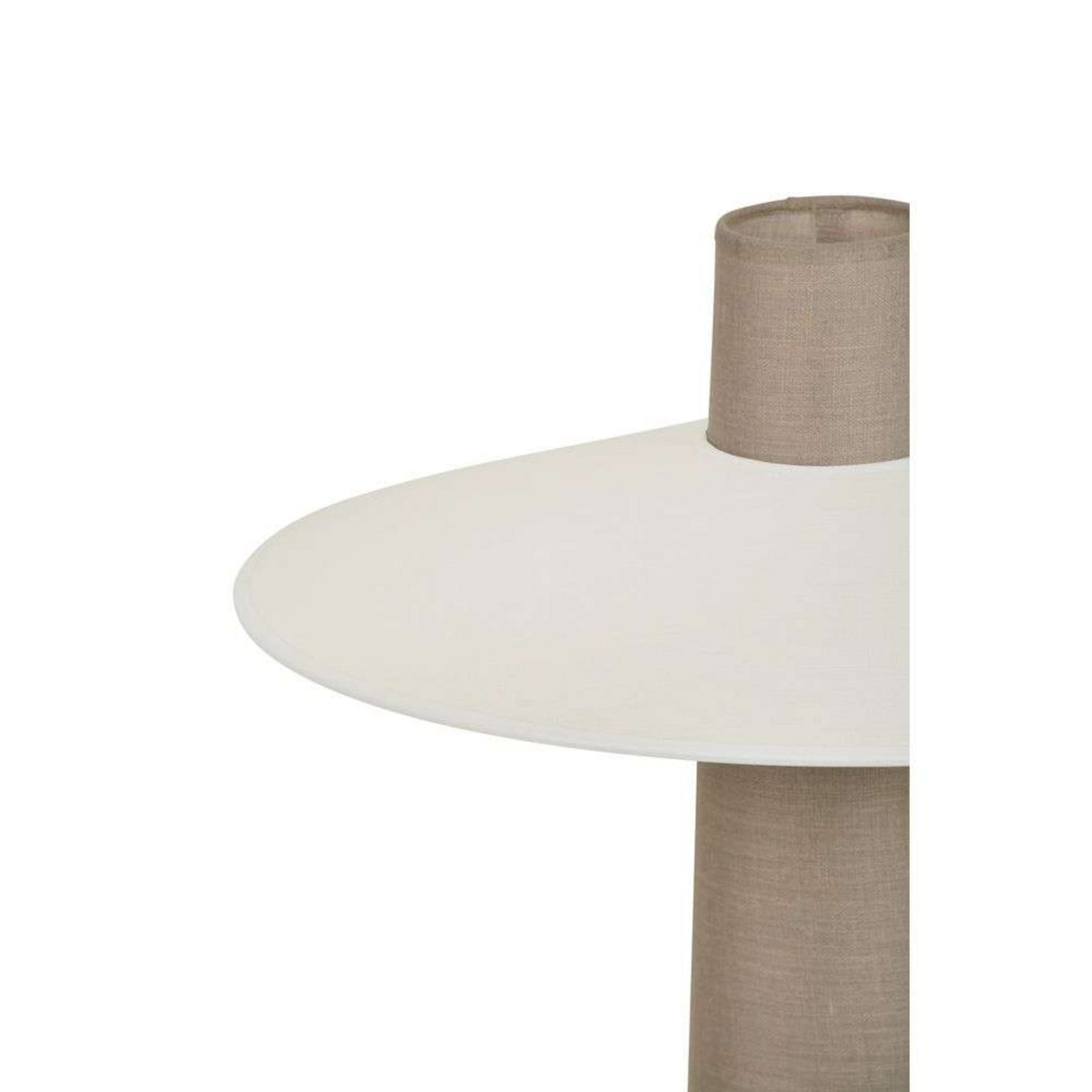 Thésée bordlampe, cremefarvet, højde 50 cm Forestier - Stue - Boho - Stof / tekstil - Med skærm