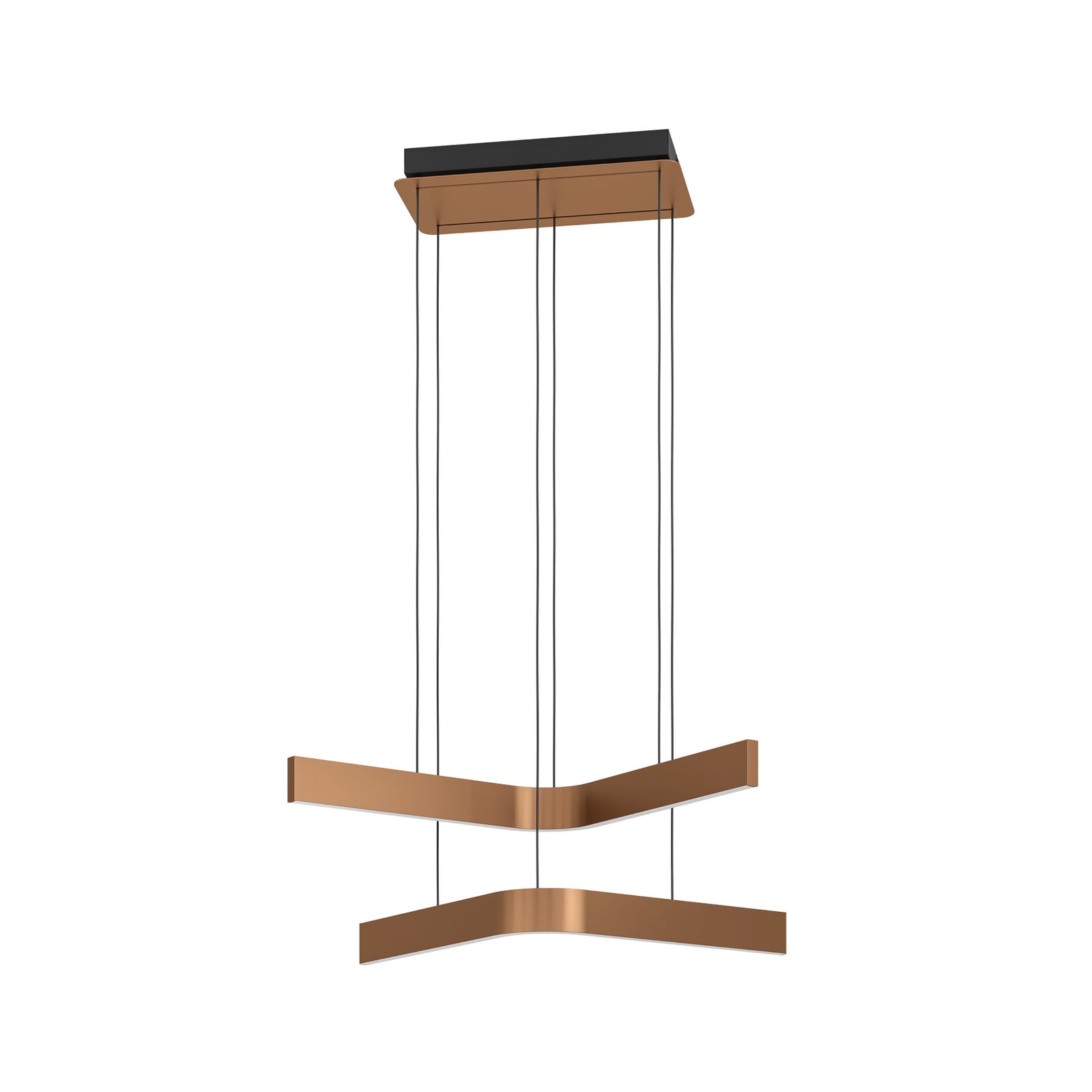 LED hanglamp Folcino-Z, bronskleurig, 64 cm, CCT