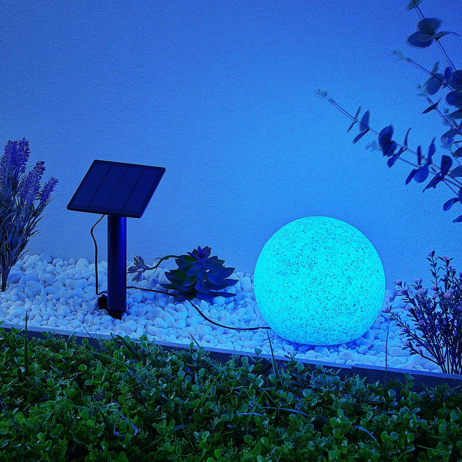 Lindby Hamela plafonnier solaire LED, RVB, 20 cm