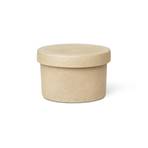 ferm LIVING Contenitore Bon, altezza 6,5 cm, beige, porcellana