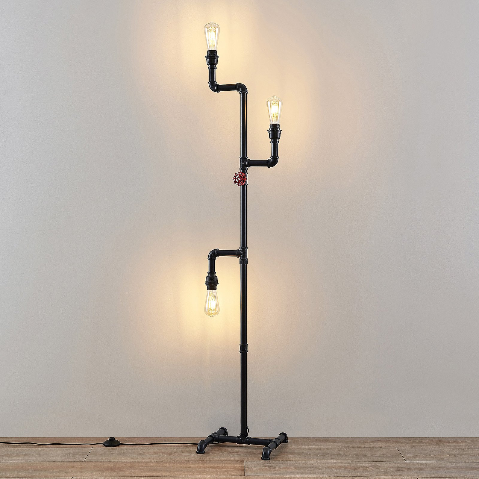 Lindby Gibari lampadaire au design industriel