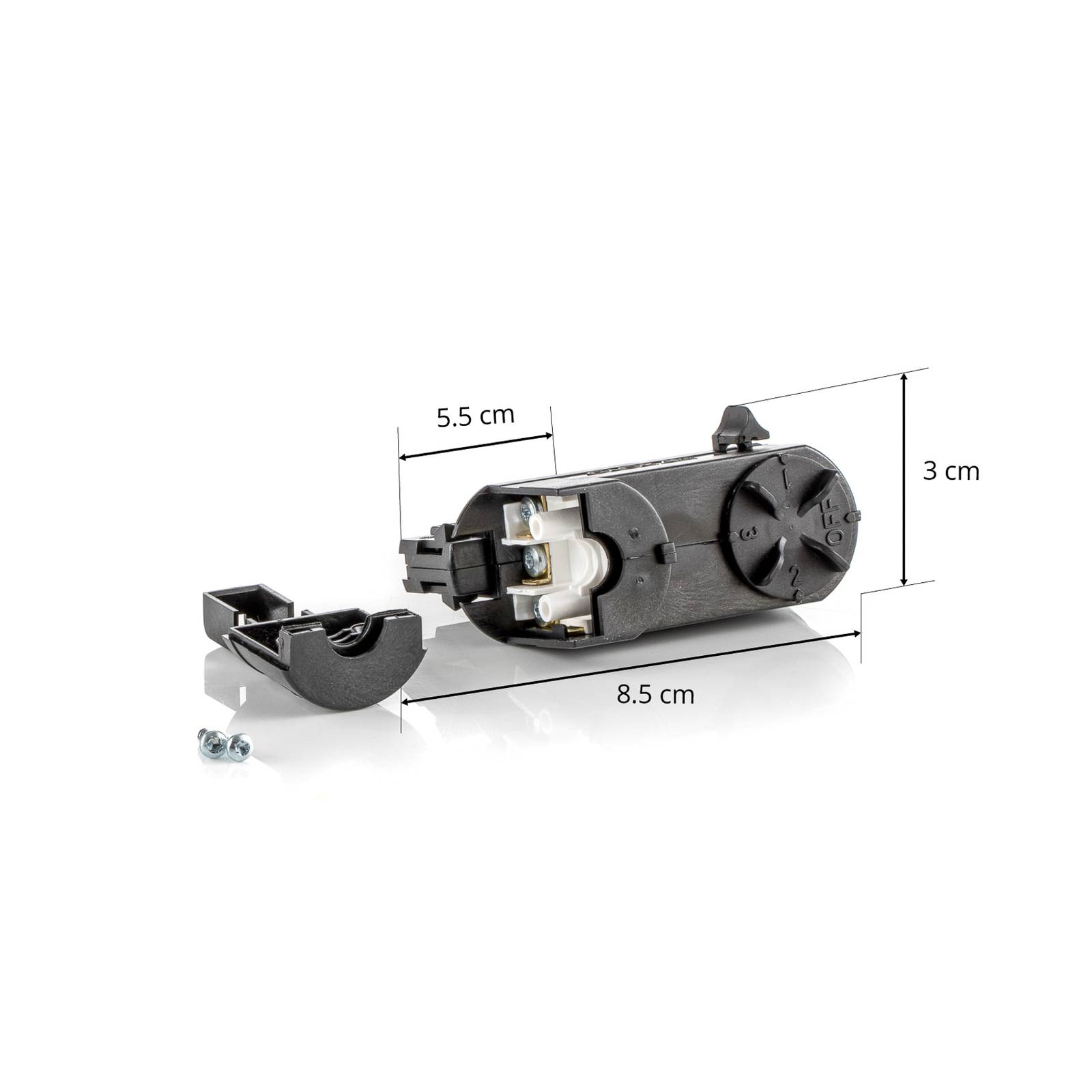 GLOBAL Multiadaptateur triphasé Noa charge 10 kg noir