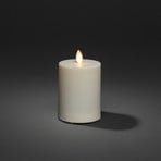 LED candle IP44 cream white smooth Height 13cm