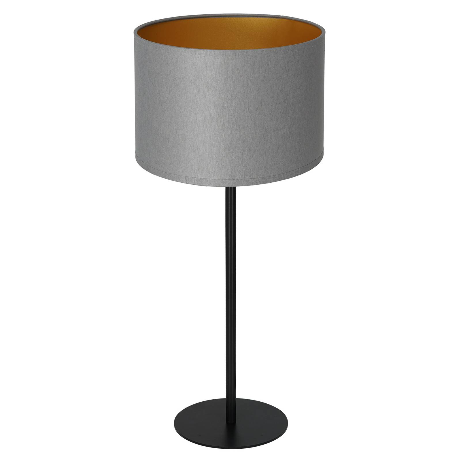 Lampe à poser Soho cylindrique H56 cm gris/doré