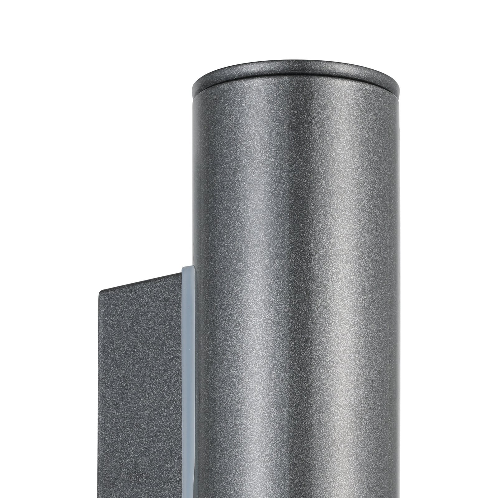 Riga LED zidna lampa, antracit, visina 20 cm, metalna, 2 žarulje.