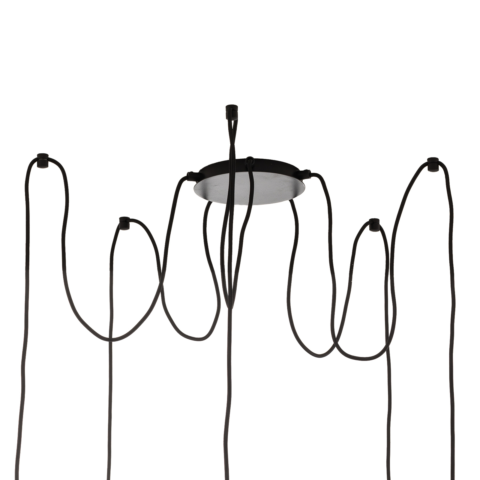 Aura 5 hanglamp, 5-lamps, zwart