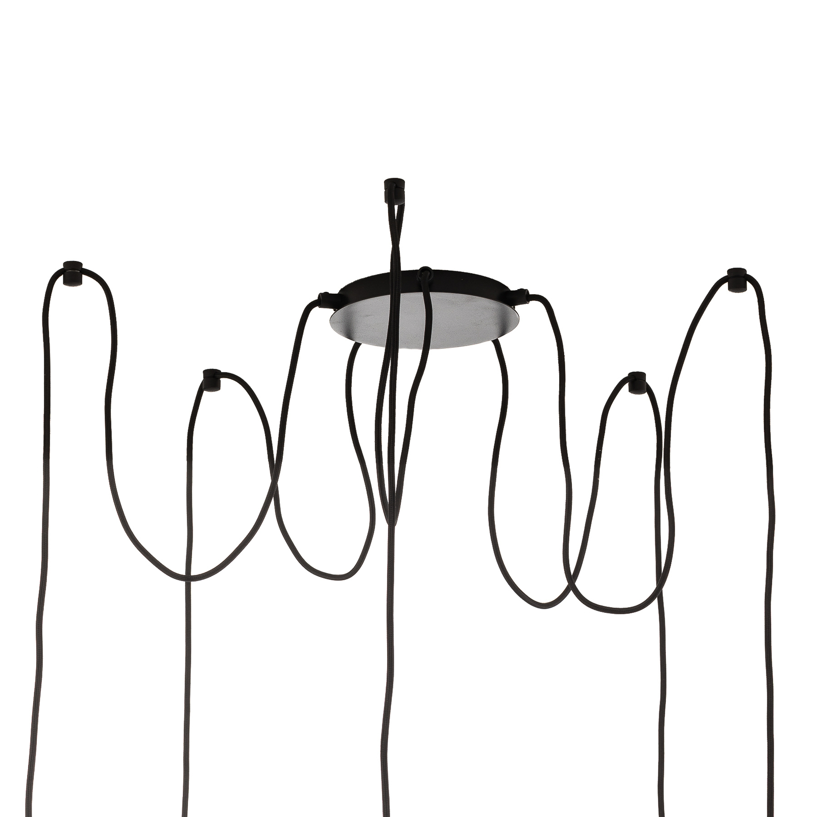 Aura 5 pendant light, 5-bulb, black